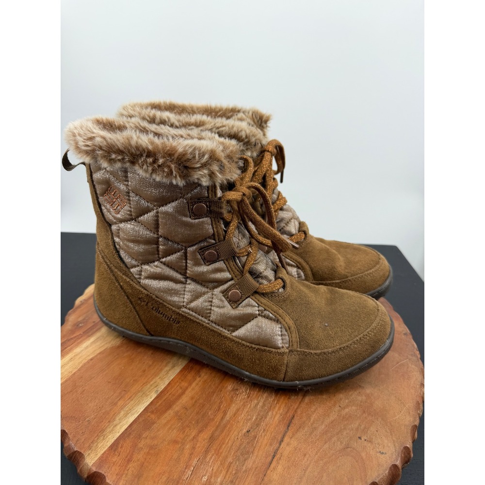 Columbia Minx Shorty III Boot Women 9 Brown Waterproof Faux Fur Omni-Heat BL1708